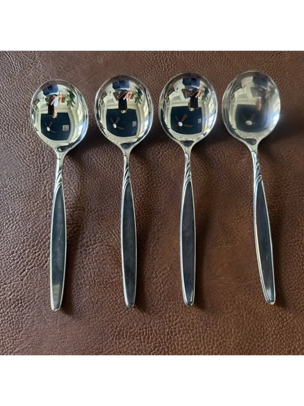 WMF Rom Silverplate Cream Soup Spoons 6 5/8